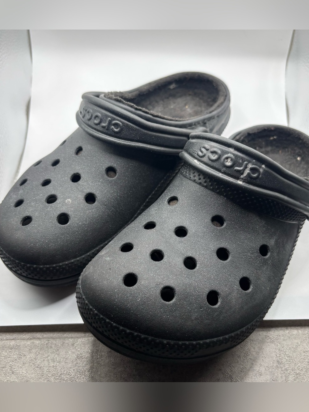 Crocs Classic Lined Clogs Black Mens 7 Womens 9